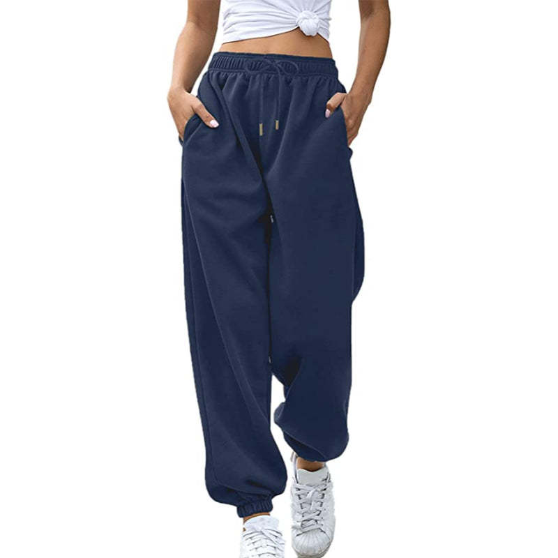 Women High Waisted Sweatpants Joggers Drawstring Athletic Pants With Pockets-Legletic