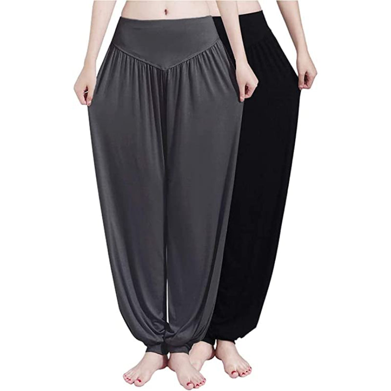 Women's Harem Yoga Pants Baggy Loose Pajama Lounge Pants Wide Leg Trousers-Legletic