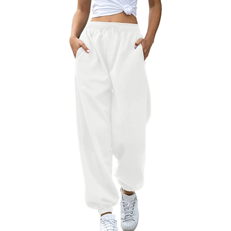 Women High Waisted Sweatpants Joggers Drawstring Athletic Pants With Pockets-Legletic