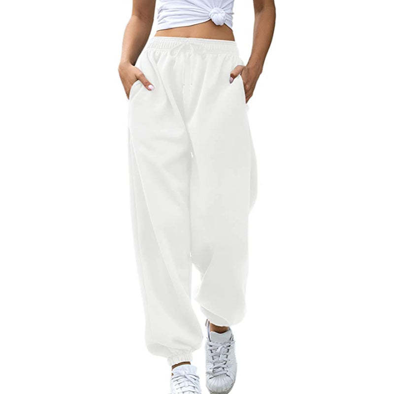 Women High Waisted Sweatpants Joggers Drawstring Athletic Pants With Pockets-Legletic