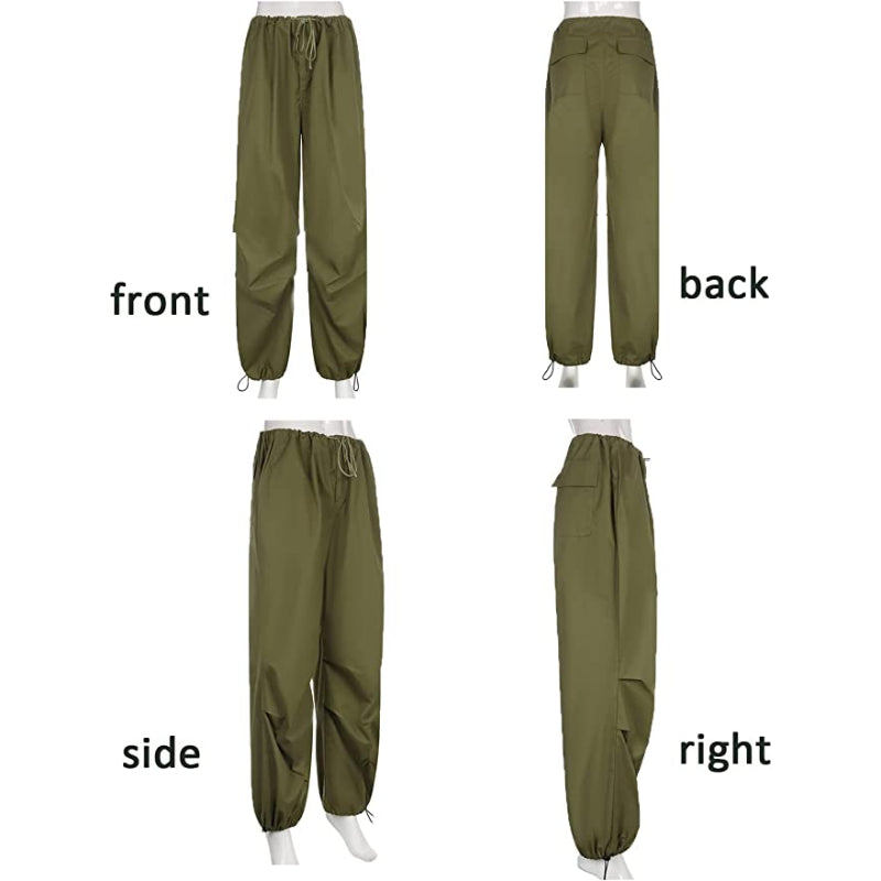 Women's Baggy Cargo Pants Wide Leg Hip Hop Casual Relaxed Fit Sweatpants Hipster Parachute Cargo Pants Y2K-Legletic
