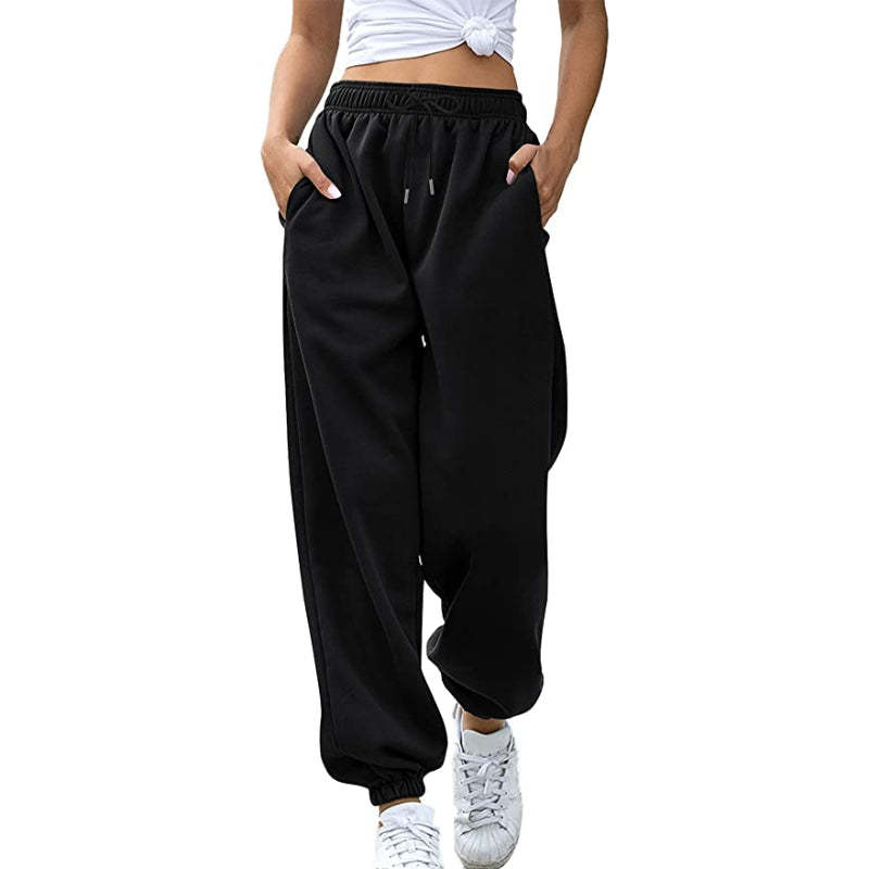 Women High Waisted Sweatpants Joggers Drawstring Athletic Pants With Pockets-Legletic