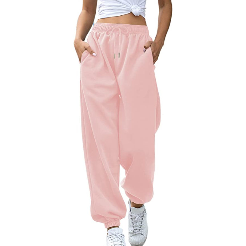 Women High Waisted Sweatpants Joggers Drawstring Athletic Pants With Pockets-Legletic