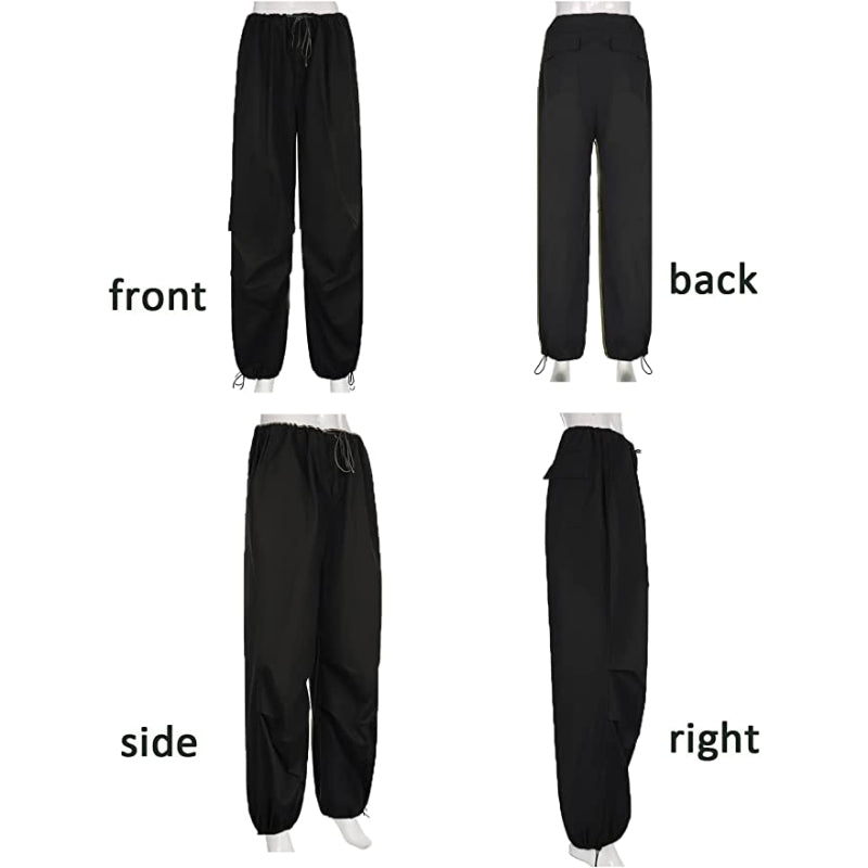 Women's Baggy Cargo Pants Wide Leg Hip Hop Casual Relaxed Fit Sweatpants Hipster Parachute Cargo Pants Y2K-Legletic