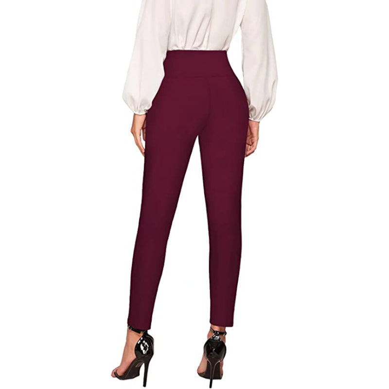 Regular Fit Office Skinny Leggings With Print For Women-Legletic