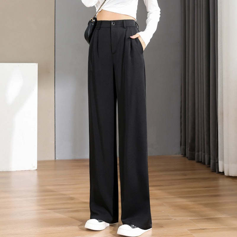 Baggy Office Wear Straight Pants-Legletic