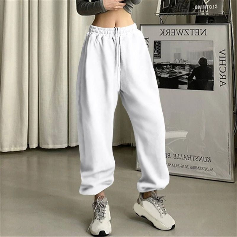 Women's Black Jogging Baggy Sweatpants-Legletic