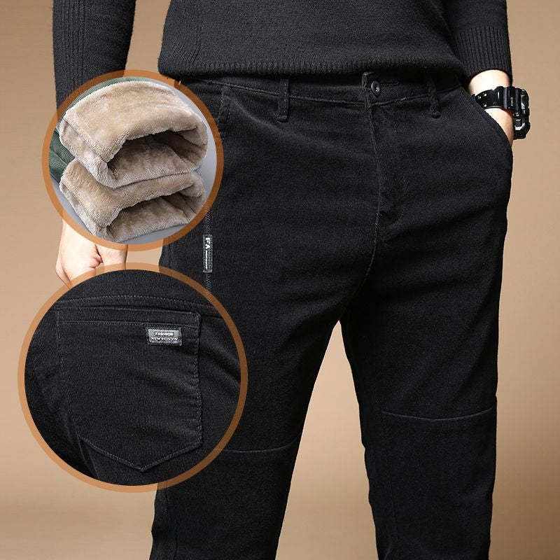 Korean Classic Elastic Waist Fluff Pants For Men-Legletic