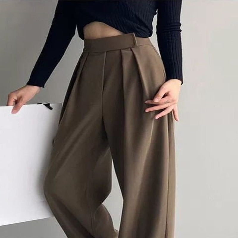 Women Wide Leg Classic Suit Pants-Legletic