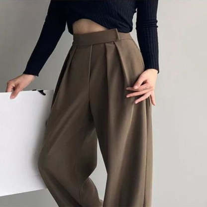 Women Wide Leg Classic Suit Pants-Legletic