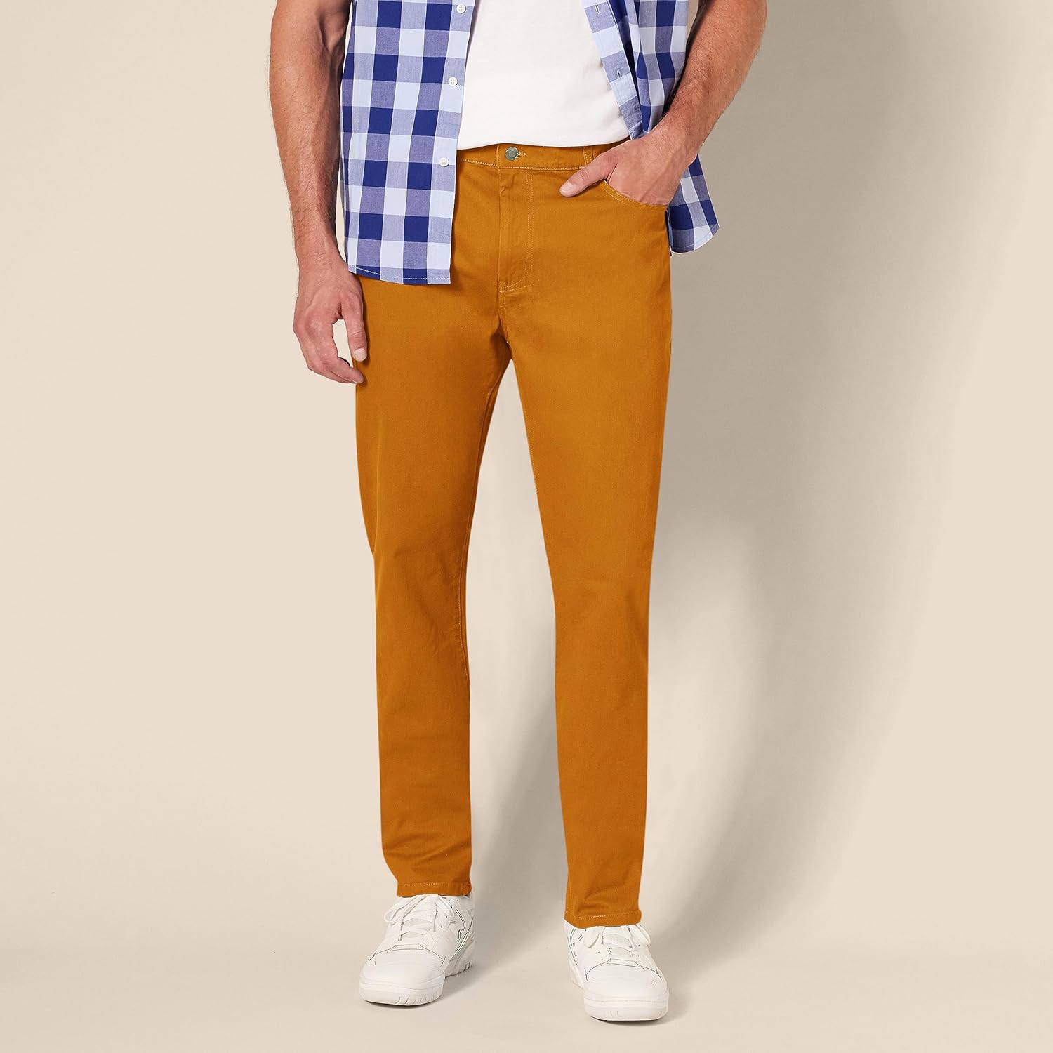 Straight Fit 5 Pocket Stretch Twill Pants