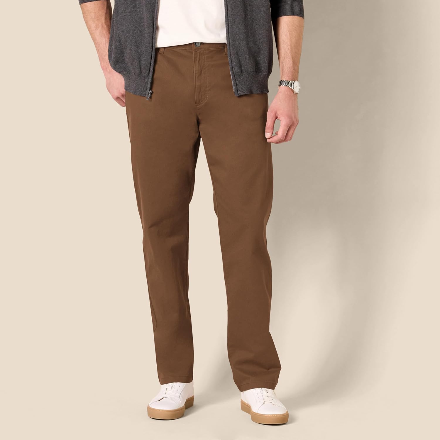 Straight Fit 5 Pocket Stretch Twill Pants