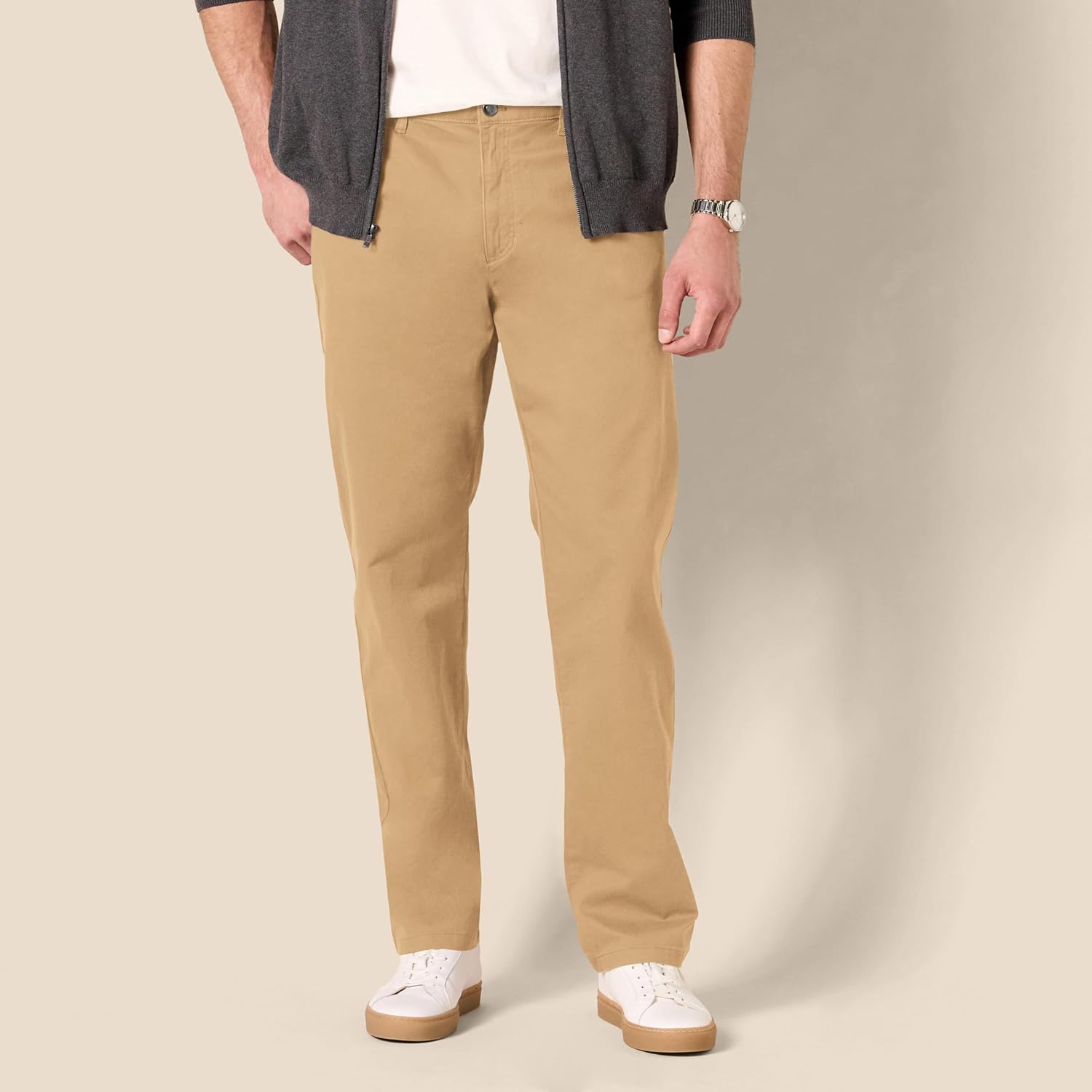 Straight Fit 5 Pocket Stretch Twill Pants