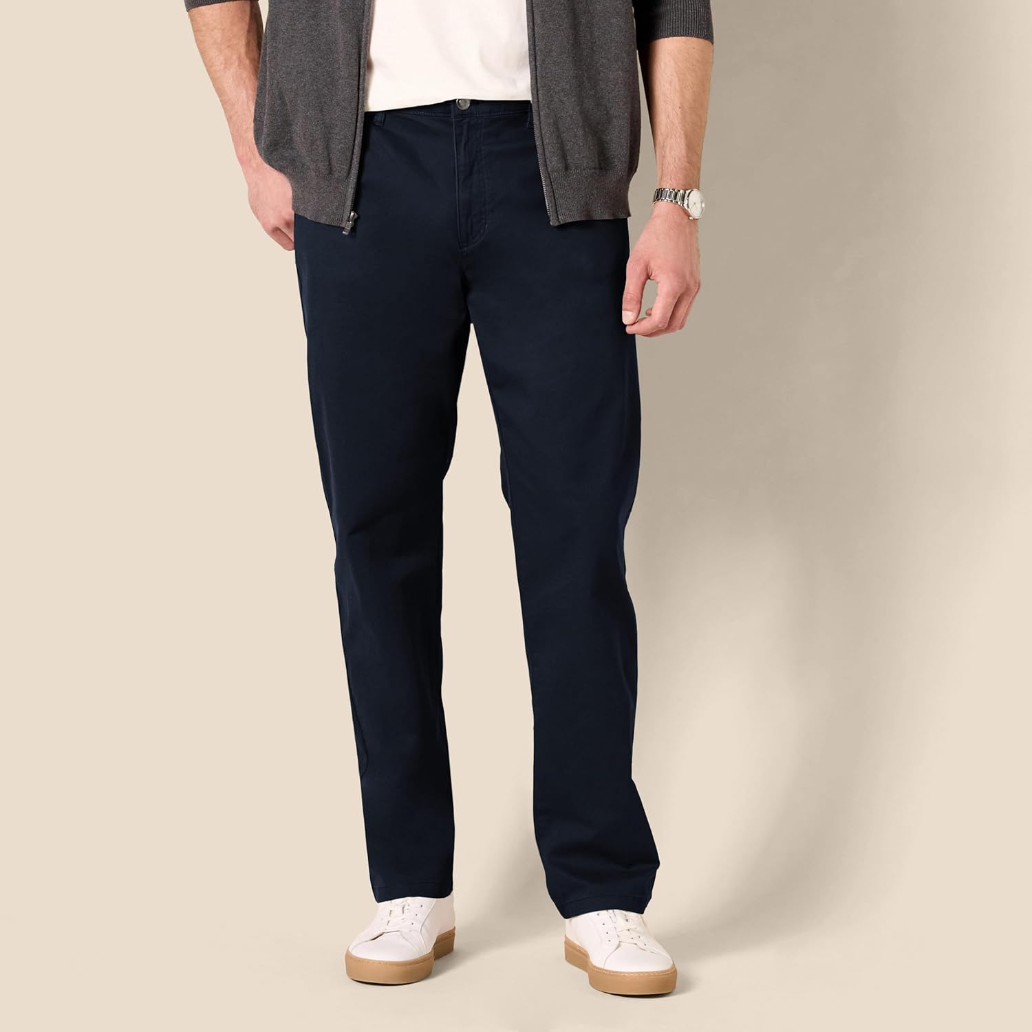 Straight Fit 5 Pocket Stretch Twill Pants