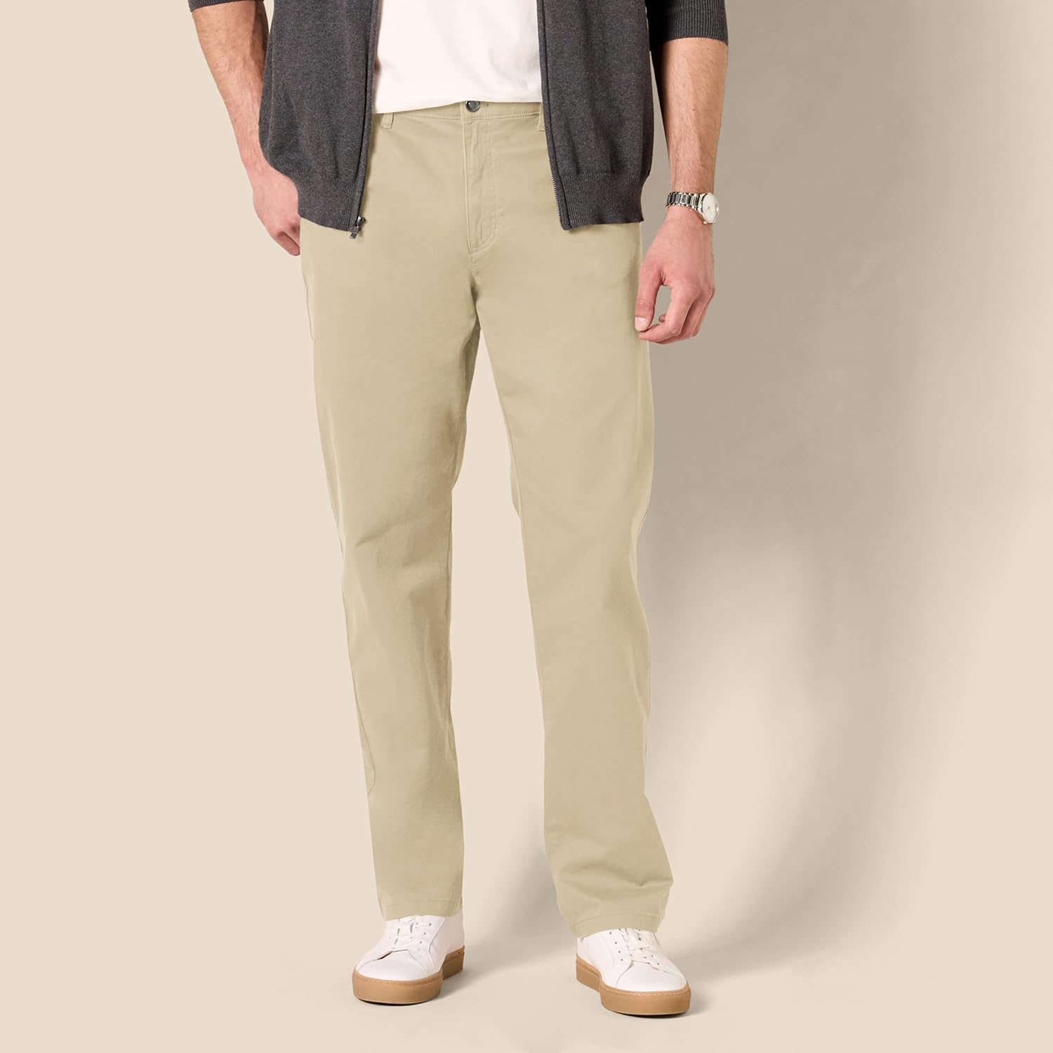 Straight Fit 5 Pocket Stretch Twill Pants