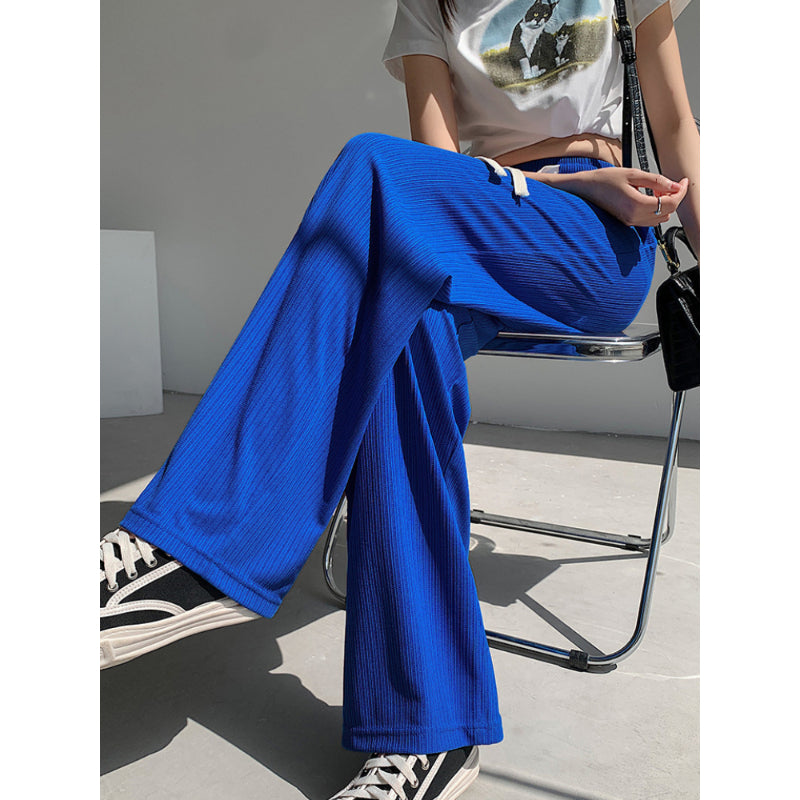 Women's Ice Silk High Waist Casual Summer Pants-Legletic