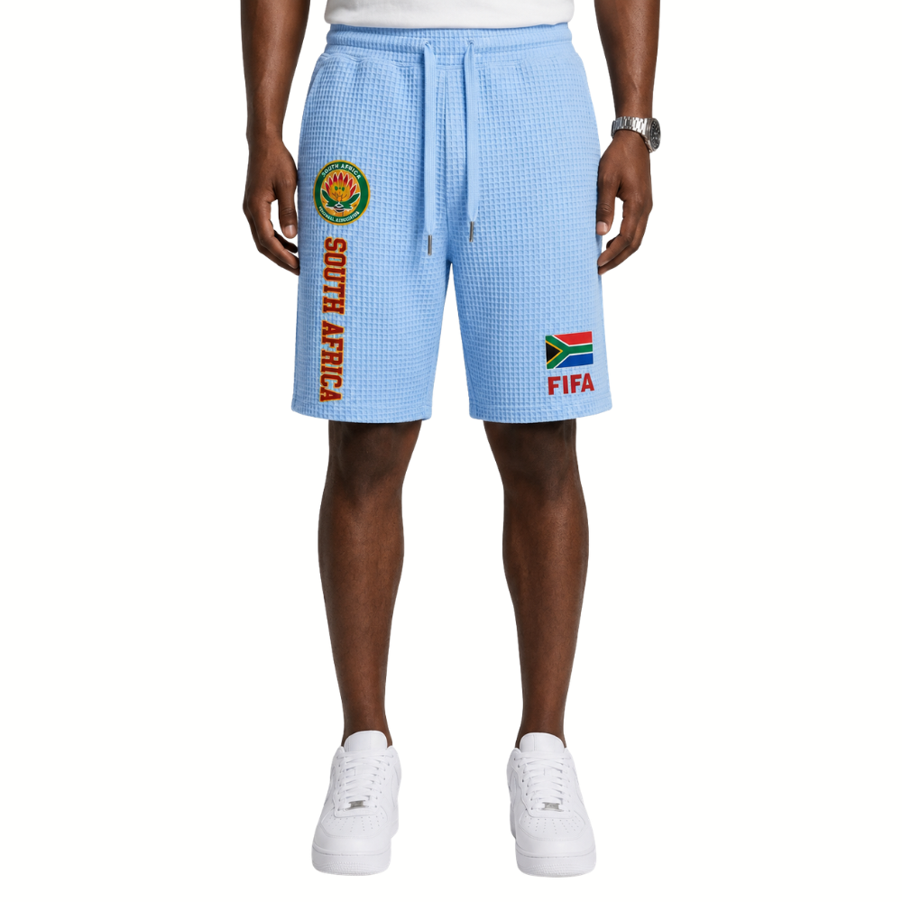 FIFA 2026 South Africa Printed Waffle Football Fan Shorts