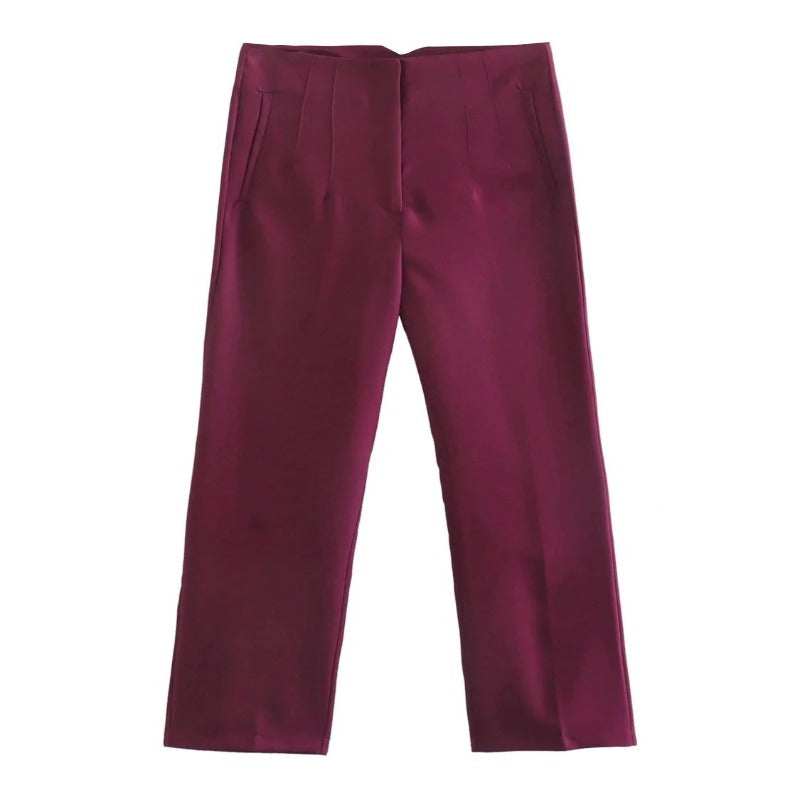 Fashion Office Wear Straight Pants-Legletic