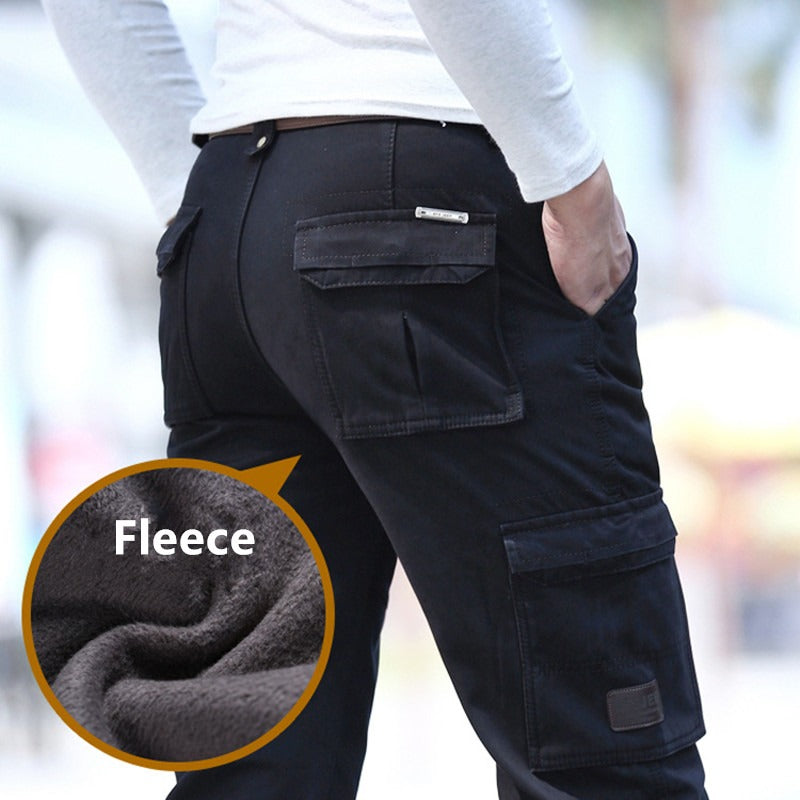 6 Pockets Fleece Warm Cargo Military Pants-Legletic