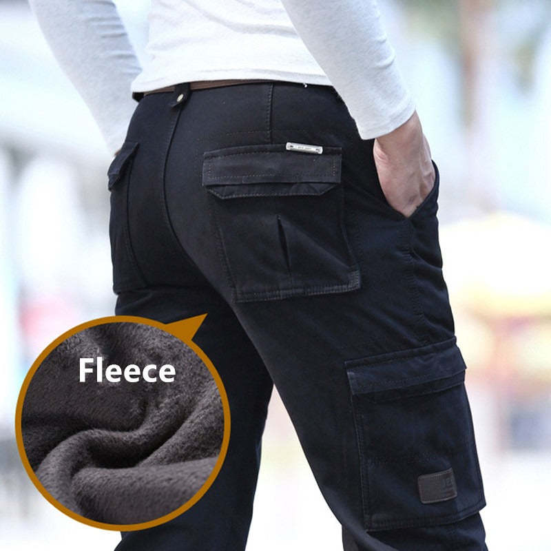 6 Pockets Fleece Warm Cargo Military Pants-Legletic
