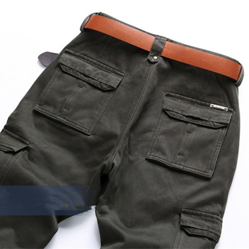 6 Pockets Fleece Warm Cargo Military Pants-Legletic
