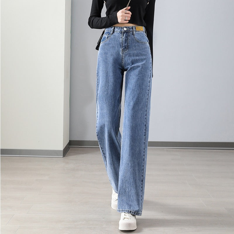 Casual High Waist Baggy Jeans For Women-Legletic