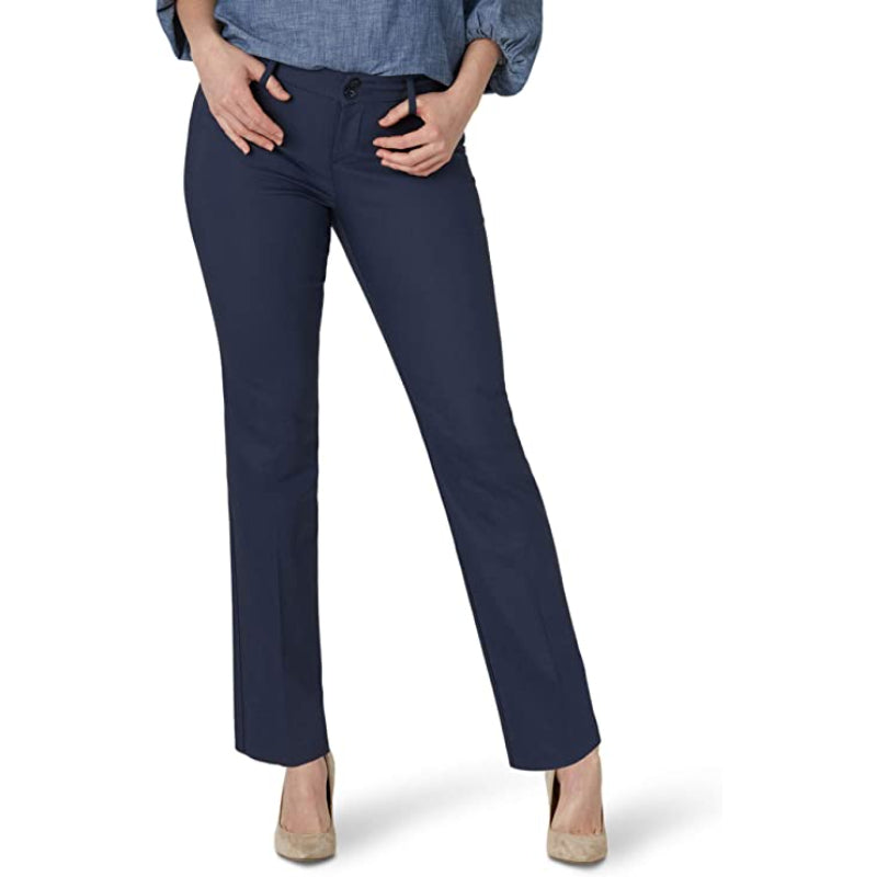 Women Straight Regular Fit Secretly Shapes Leg Pants-Legletic