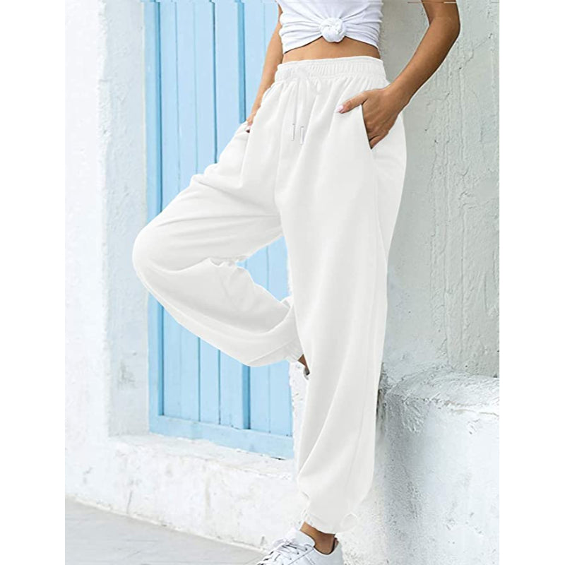 Women High Waisted Sweatpants Joggers Drawstring Athletic Pants With Pockets-Legletic