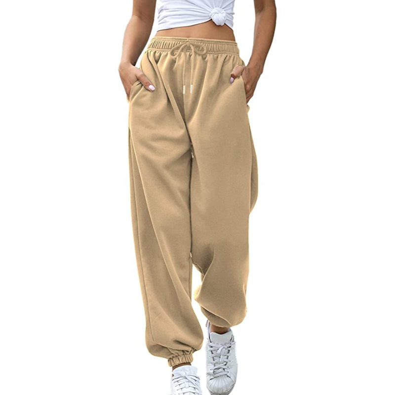 Women High Waisted Sweatpants Joggers Drawstring Athletic Pants With Pockets-Legletic