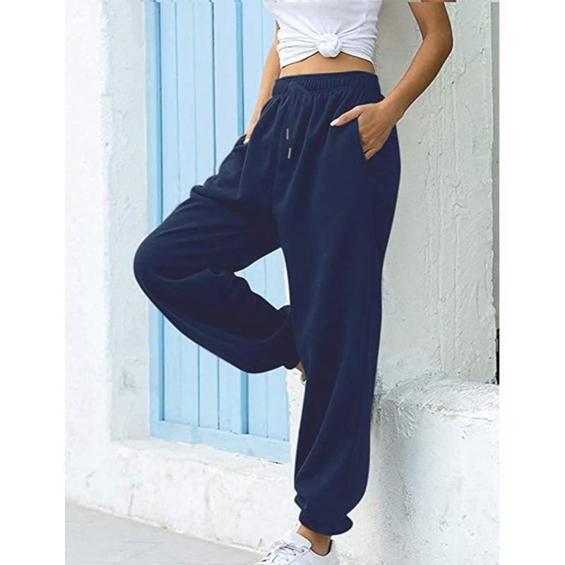 Women High Waisted Sweatpants Joggers Drawstring Athletic Pants With Pockets-Legletic