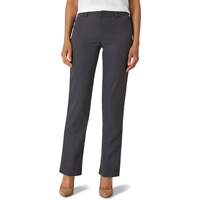 Wrinkle-Free Relaxed Fit Women Straight Leg Pant-Legletic