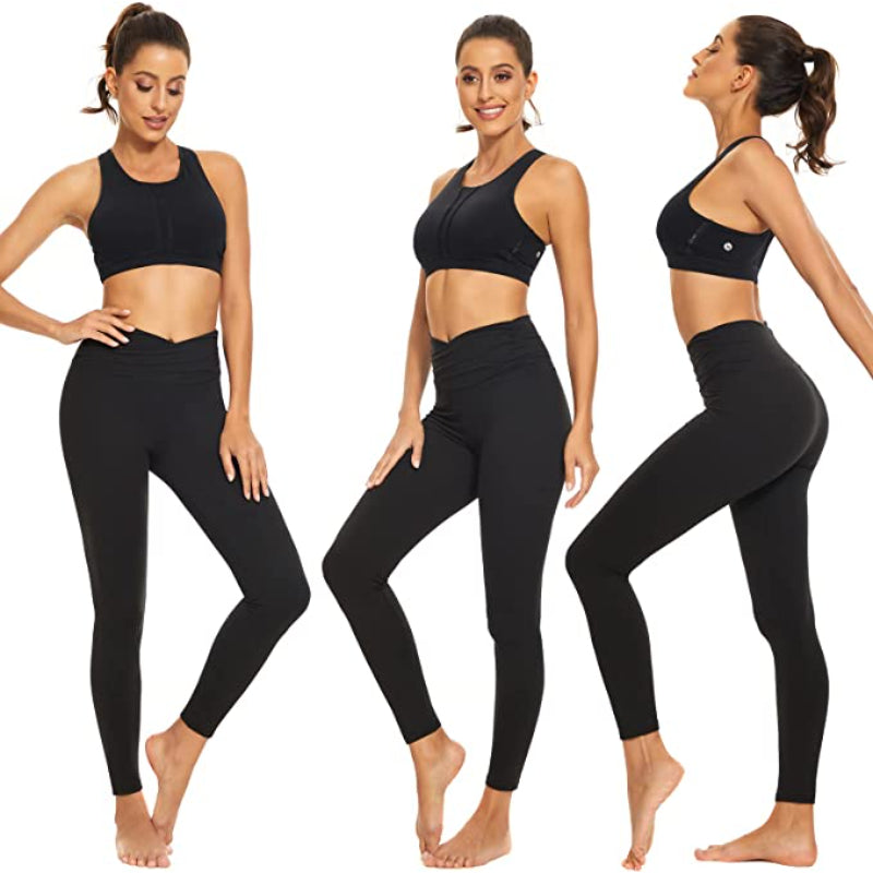 Capri Leggings for Women Butt Lift-High Waisted Tummy Control Black Workout Yoga Pants-Legletic