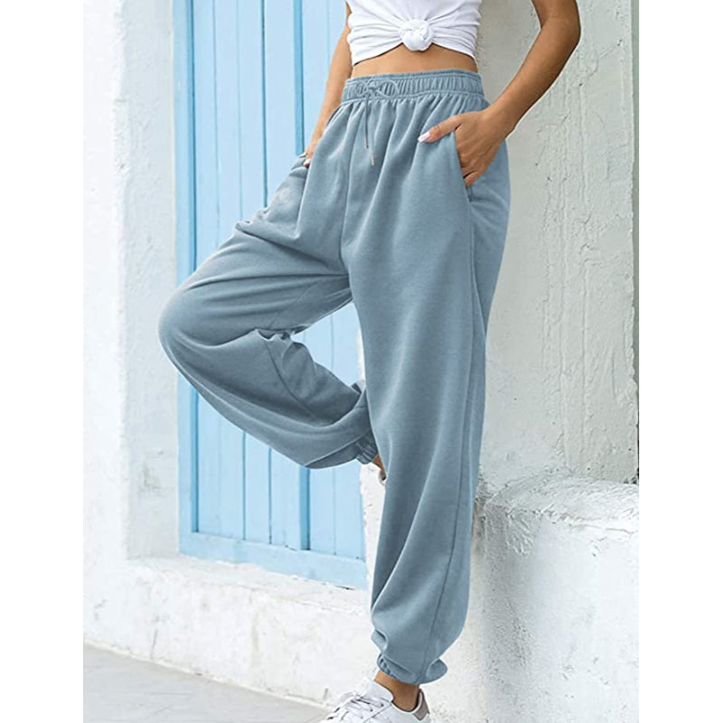 Women High Waisted Sweatpants Joggers Drawstring Athletic Pants With Pockets-Legletic