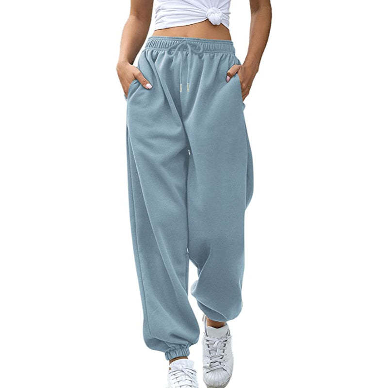Women High Waisted Sweatpants Joggers Drawstring Athletic Pants With Pockets-Legletic