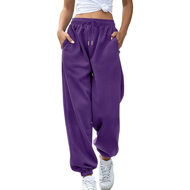 Women High Waisted Sweatpants Joggers Drawstring Athletic Pants With Pockets-Legletic