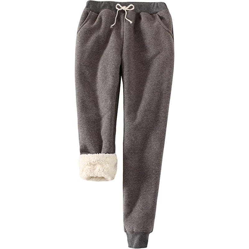 Women's Winter Fleece Sweatpants Running Active Thermal Sherpa Lined Jogger Pants With Candy Colors-Legletic