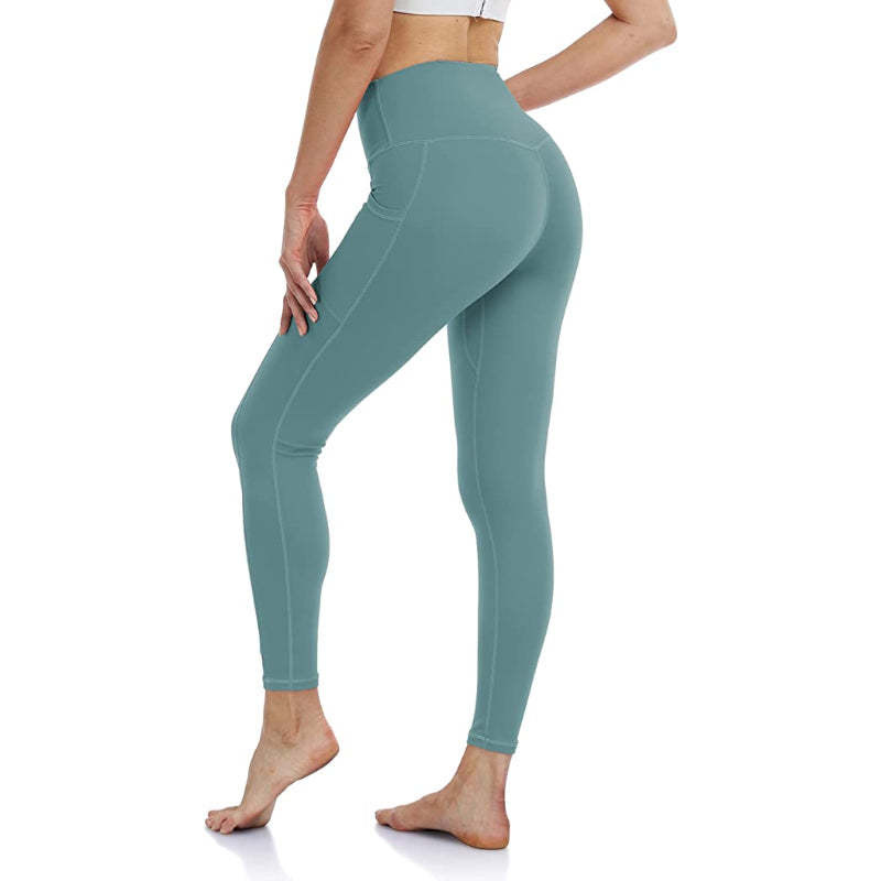 Multicolor Women's High Waisted Yoga Pants Length Leggings With Pockets-Legletic