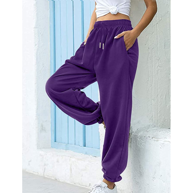 Women High Waisted Sweatpants Joggers Drawstring Athletic Pants With Pockets-Legletic