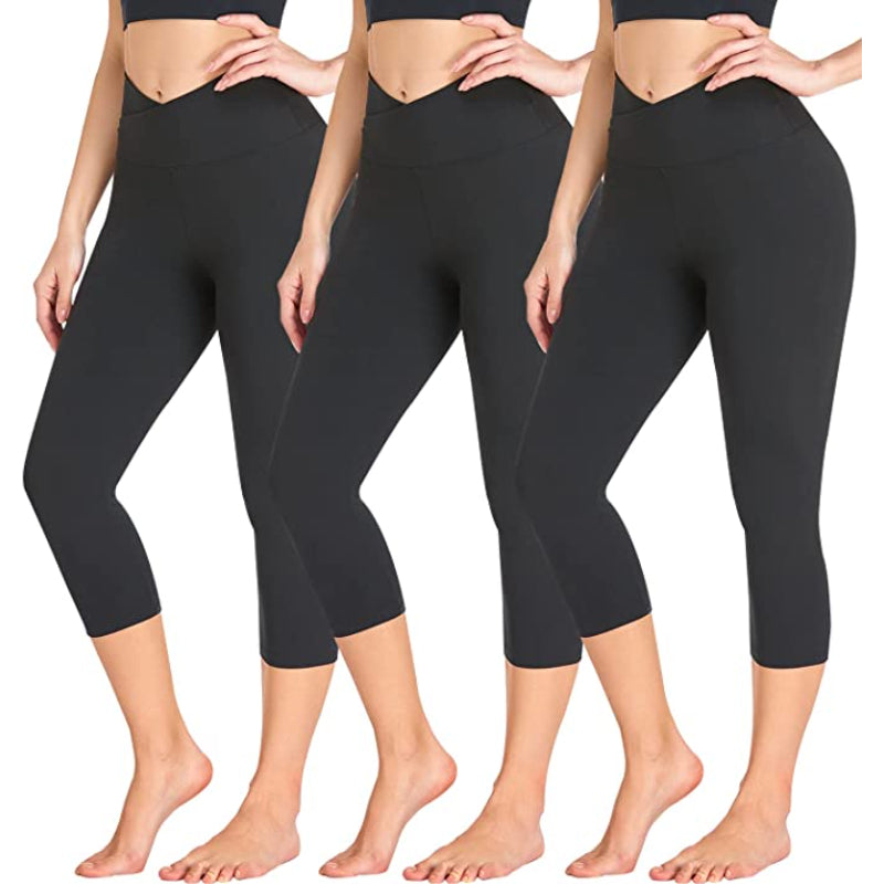 Pack Of 3 Leggings for Women Butt Lift-High Waisted Tummy Control Black Workout Yoga Pants-Legletic