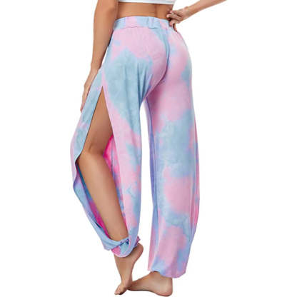 Yoga Harem Pants Side Slit Joggers Workout Sweatpants-Legletic