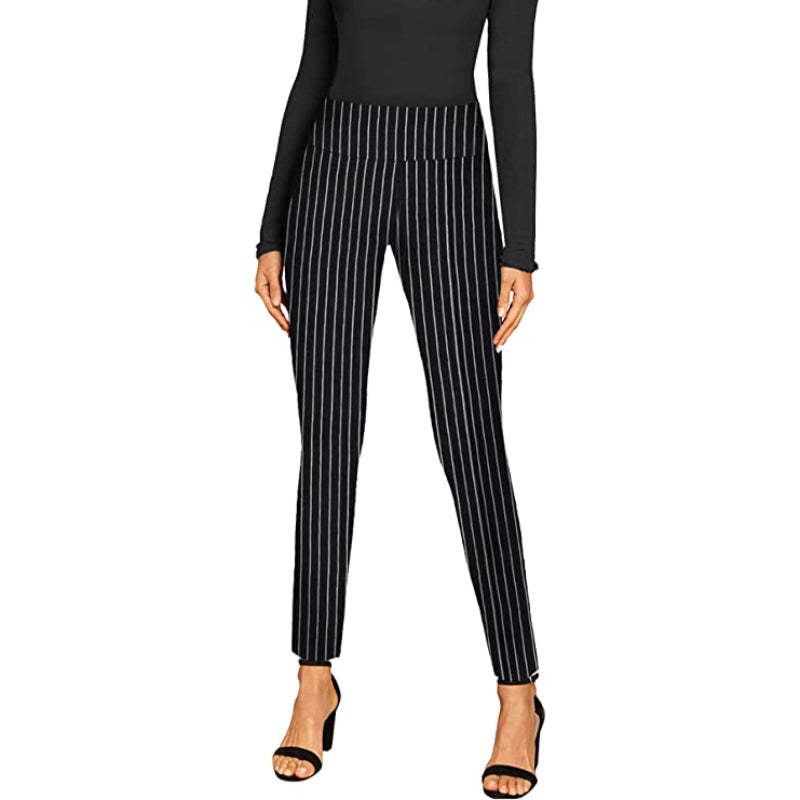 Women's Office Dressy Leggings Skinny Trousers With Print-Legletic