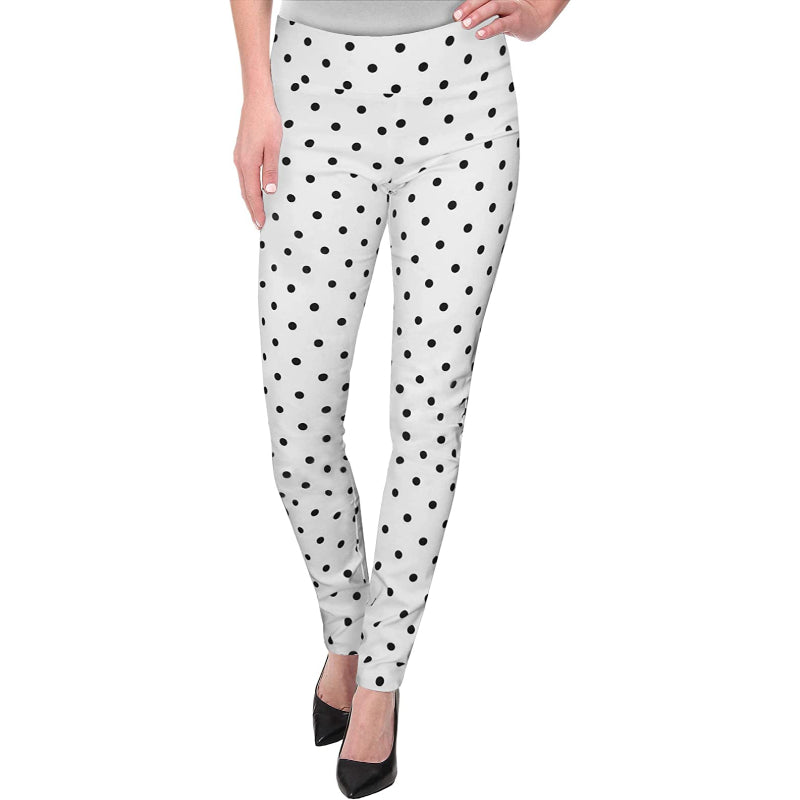 Women's Office Dressy Leggings Skinny Trousers With Print-Legletic