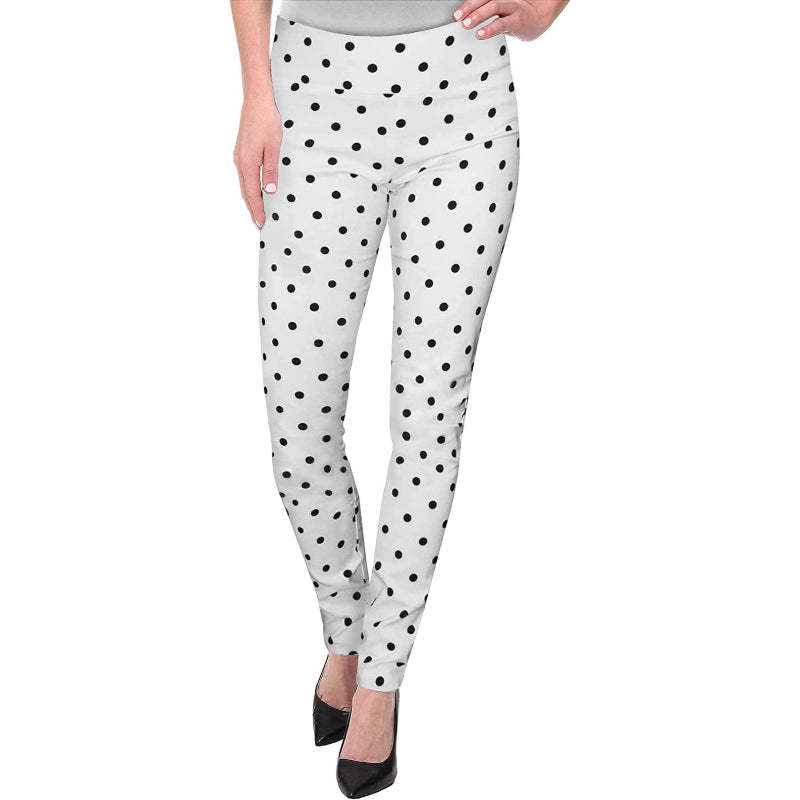 Women's Office Dressy Leggings Skinny Trousers With Print-Legletic