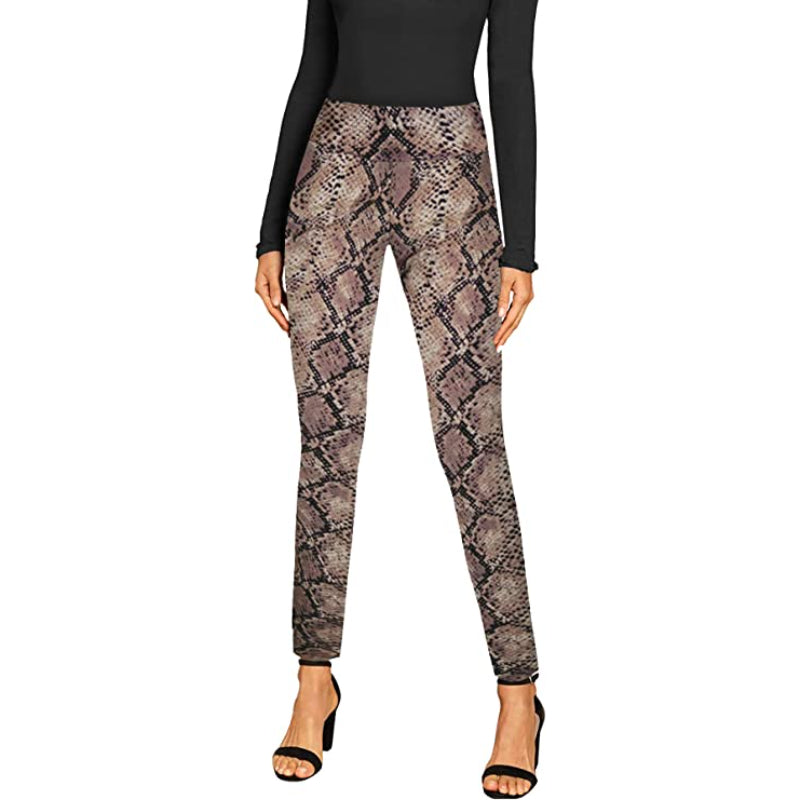 Regular Fit Office Skinny Leggings With Print For Women-Legletic
