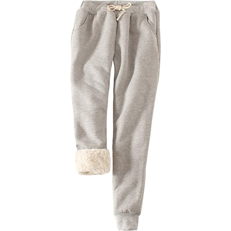 Women's Winter Fleece Sweatpants Running Active Thermal Sherpa Lined Jogger Pants With Candy Colors-Legletic