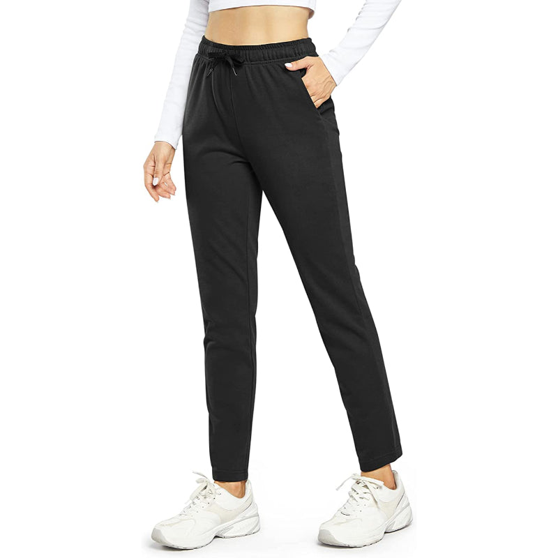 Women's Open Bottom Cotton Sweatpants With Pockets Lounge Jogging Track Pants Athletic Joggers Pants-Legletic