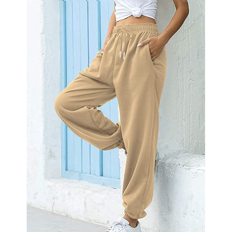Women High Waisted Sweatpants Joggers Drawstring Athletic Pants With Pockets-Legletic