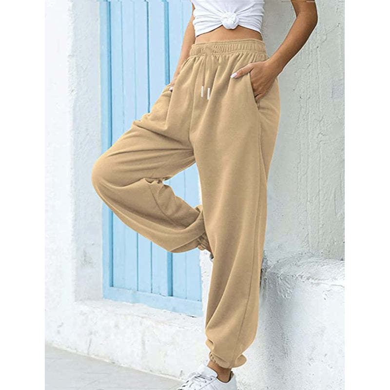 Women High Waisted Sweatpants Joggers Drawstring Athletic Pants With Pockets-Legletic