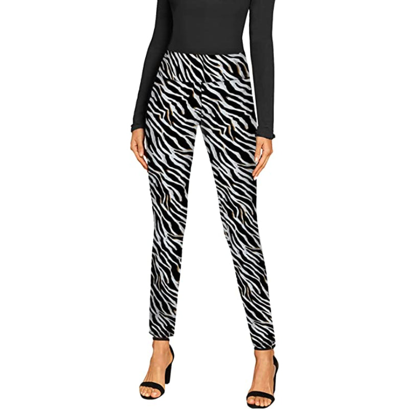 Women's Office Leggings Skinny Trousers With Print-Legletic