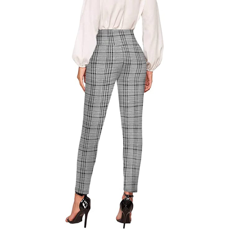 Regular Fit Office Skinny Leggings With Print For Women-Legletic